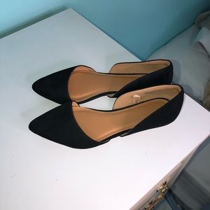CHARLOTTE RUSSE BLACK FLATS POINTED TOE CUTE